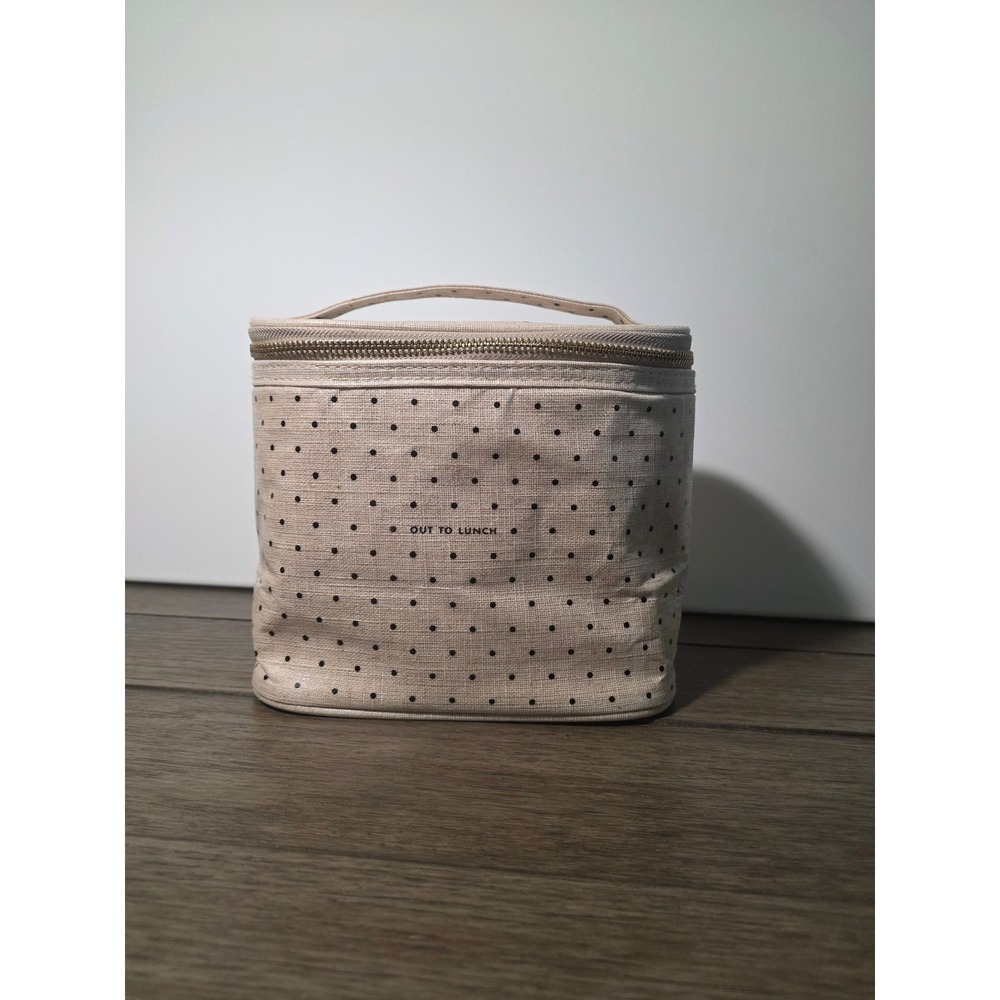 Kate Spade New York Out To Lunch Polka Dot Insulated Lunch Bag Beige